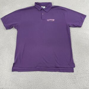 VTG Outer Banks Goodguys Car Club Polo Shirt Men 2XL Purple Hot Rod Short Sleeve